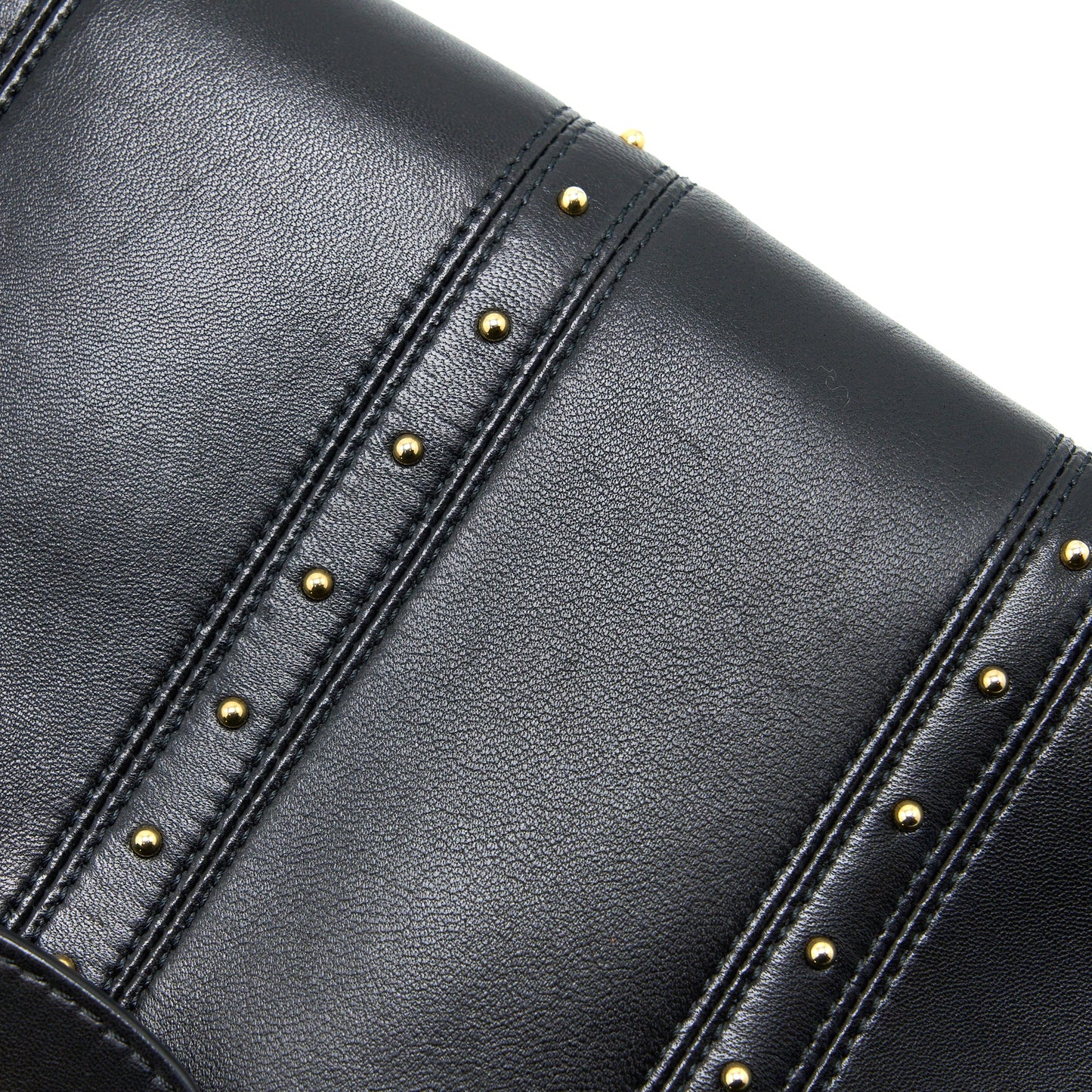 Valentino Rockstud Flap Bag Lambskin Black GHW