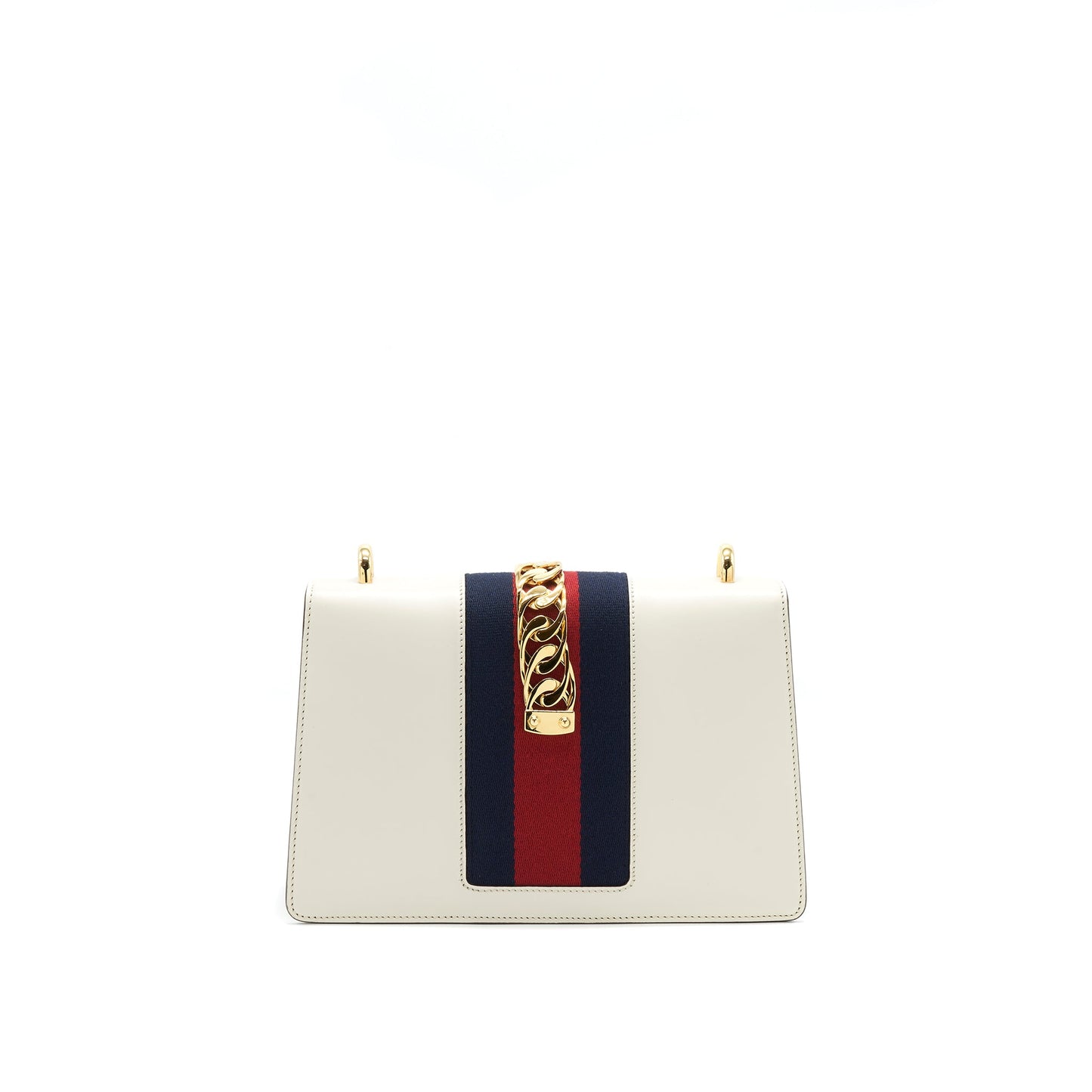 GUCCI SMALL SYLVIE BAG IN WHITE GHW