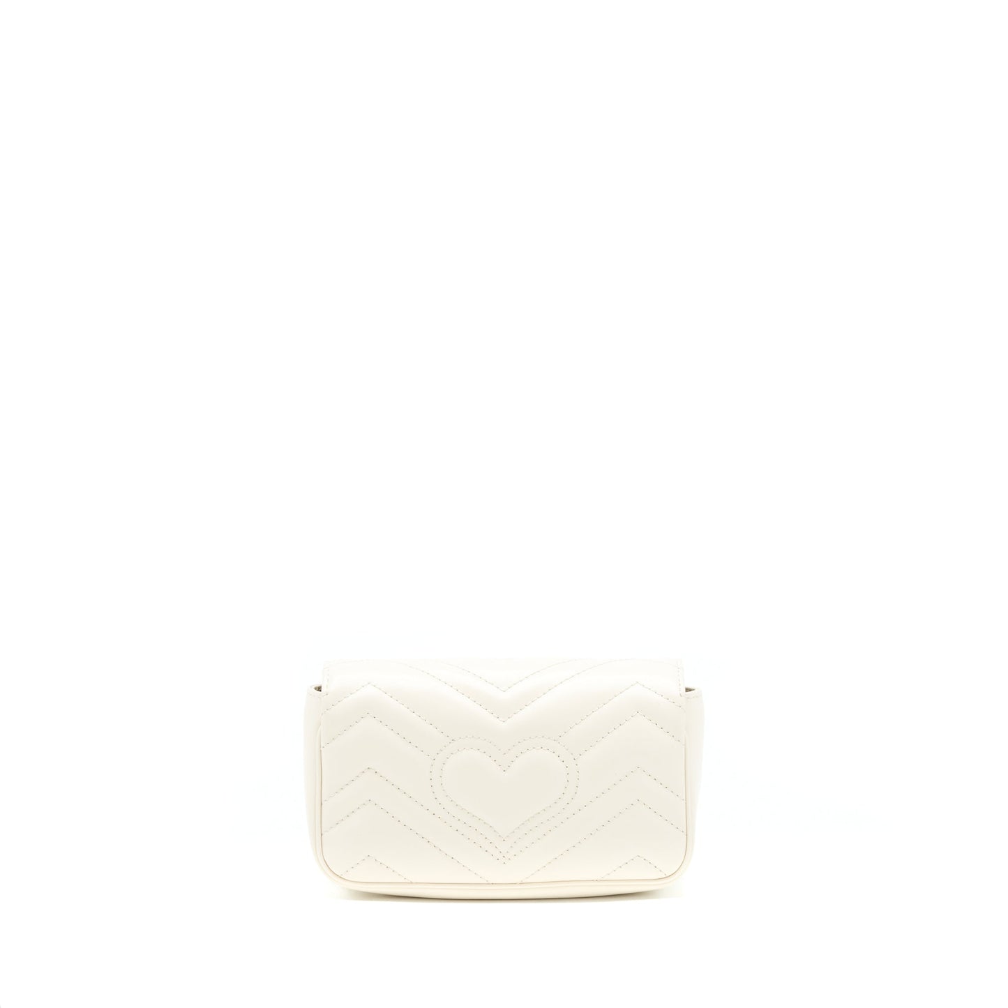 Gucci GG marmont super mini Bag White GHW
