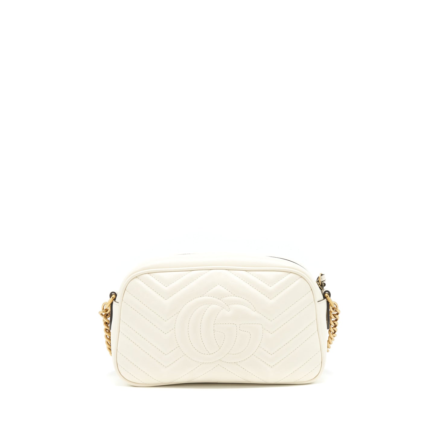 Gucci Marmont Camera Bag White GHW