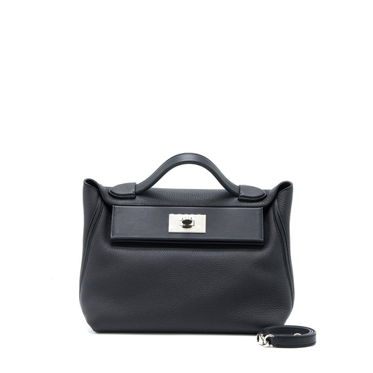 Hermes 24/24 2424 - 29 Bag Togo/Swift Black SHW Stamp Z