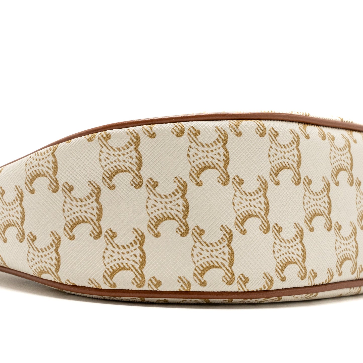 Celine Ava Bag Triomphe Canvas/Calfskin White