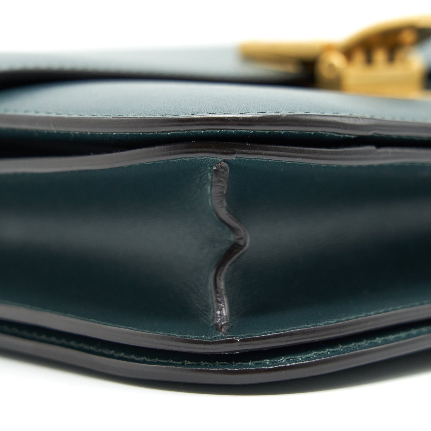 Celine Box Amazon Green calfskin Leather