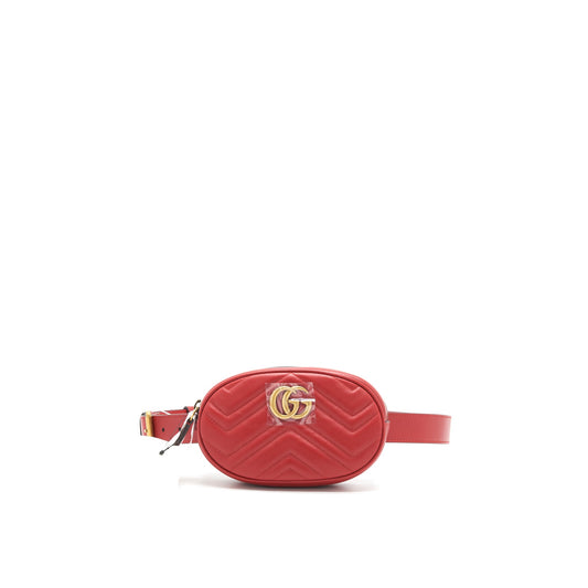 Gucci size85 GG Marmont Leather Belt Bag Red