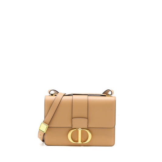 Dior 30 Montaigne Medium Bag Calfskin Dark Beige