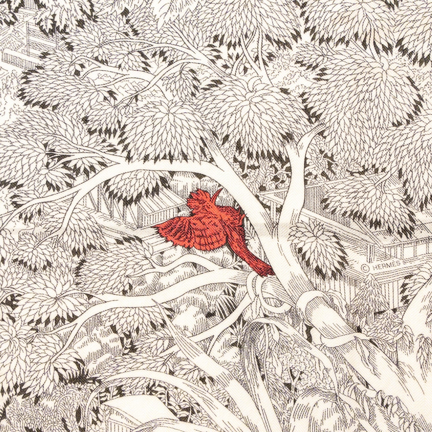 Hermes 140cm Retour A La Nature Cashmere/Silk Shawl/Scarf