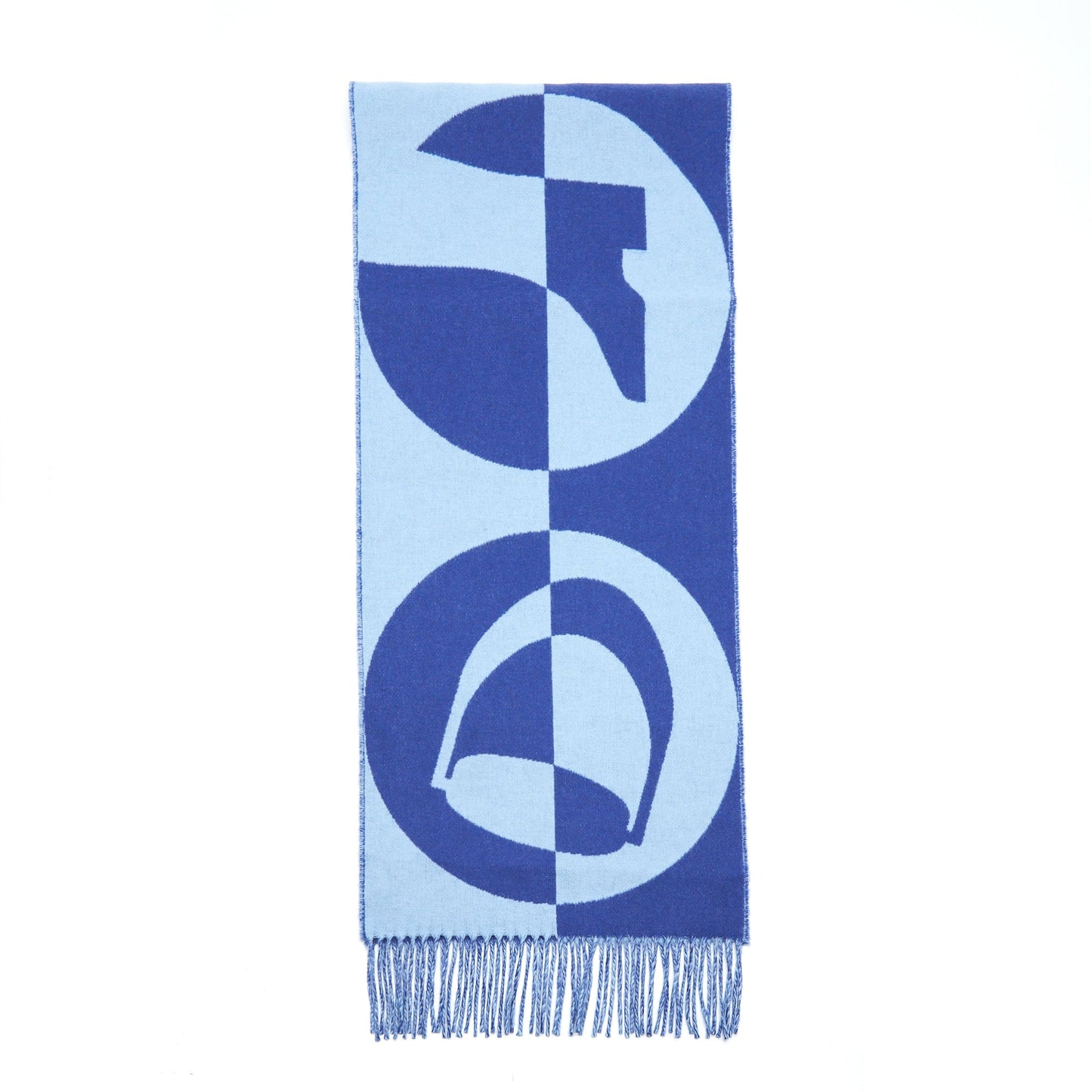 Hermes 140cm x 30cm Cashmere Casaque Charm Scarf Blue/Light Blue