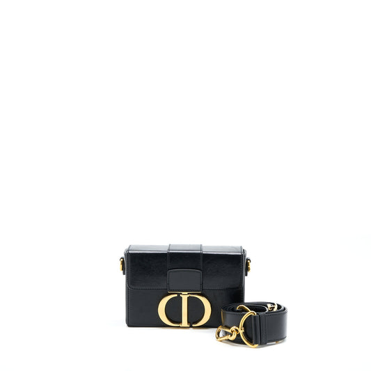 Dior 30 Montaigne Mini Box Bag Lambskin Black