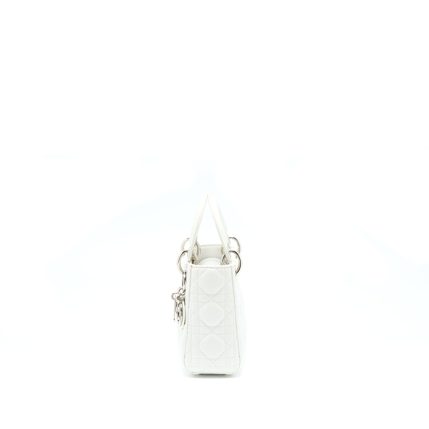 Dior Mini Lady Dior Lambskin White