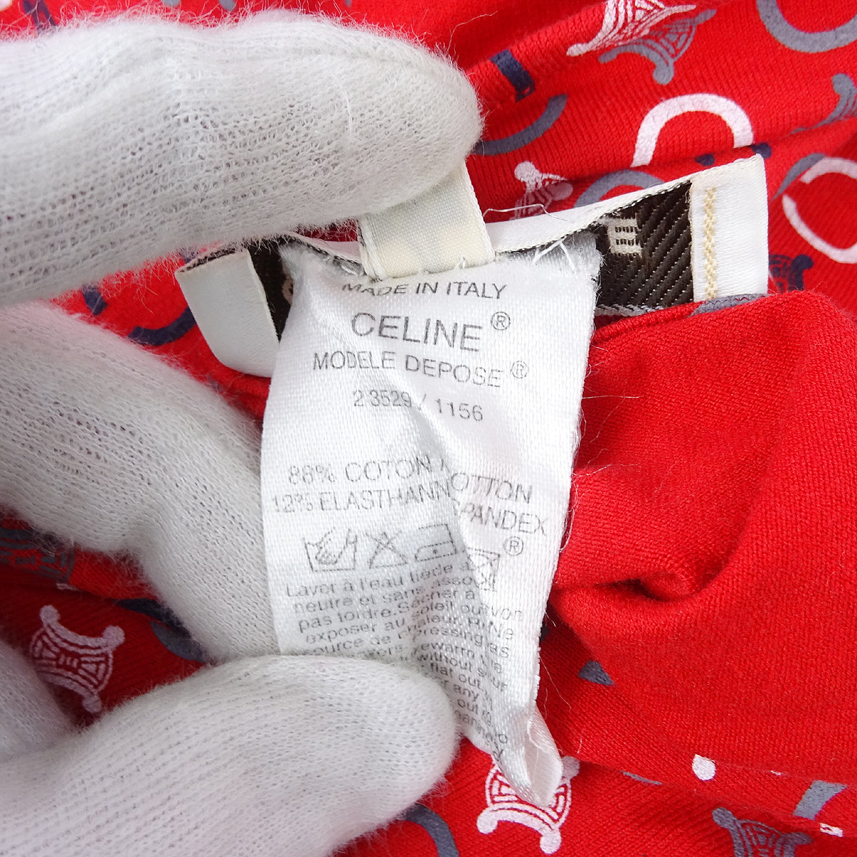 Celine C Macadam T-shirt Red #M