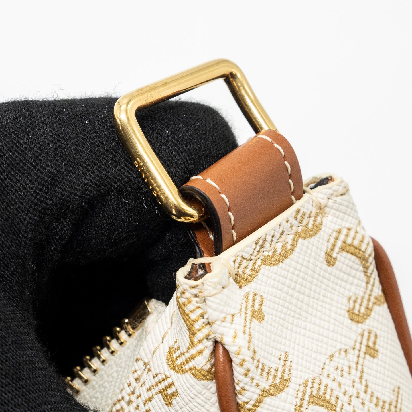 Celine Ava Bag Triomphe Canvas/Calfskin White