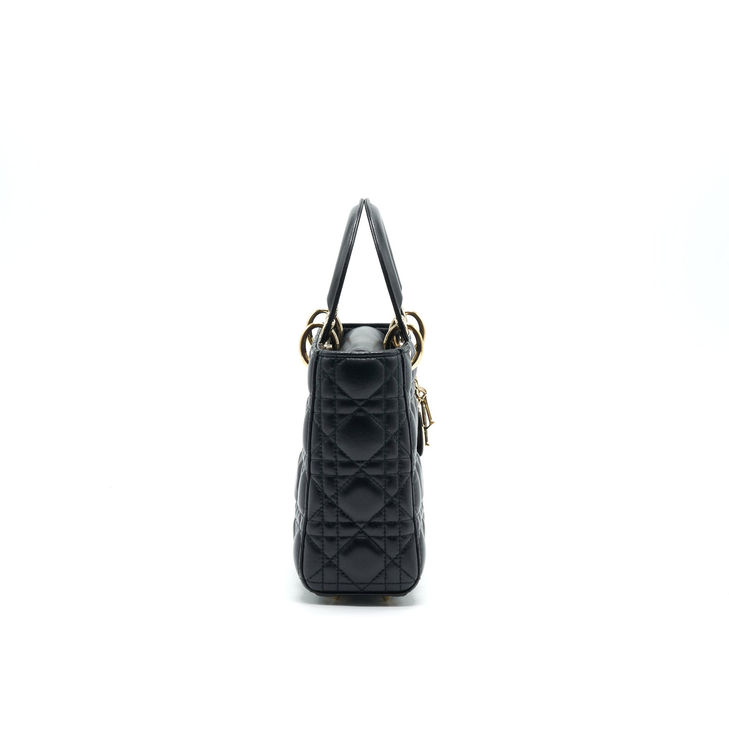 CHRISTIAN DIOR SMALL LADY DIOR BAG BLACK