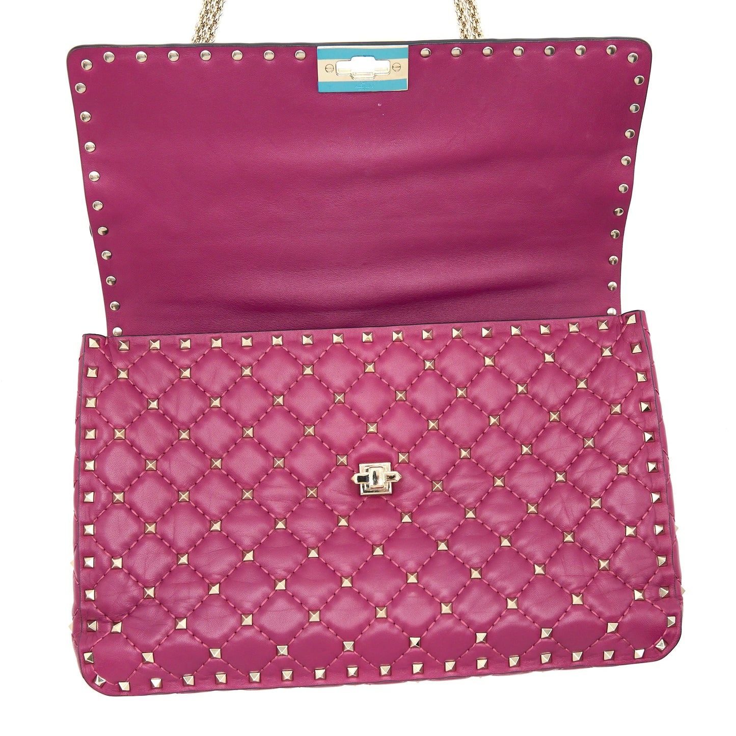 Valentino Rockstud Spike Bag Napa Pink GHW