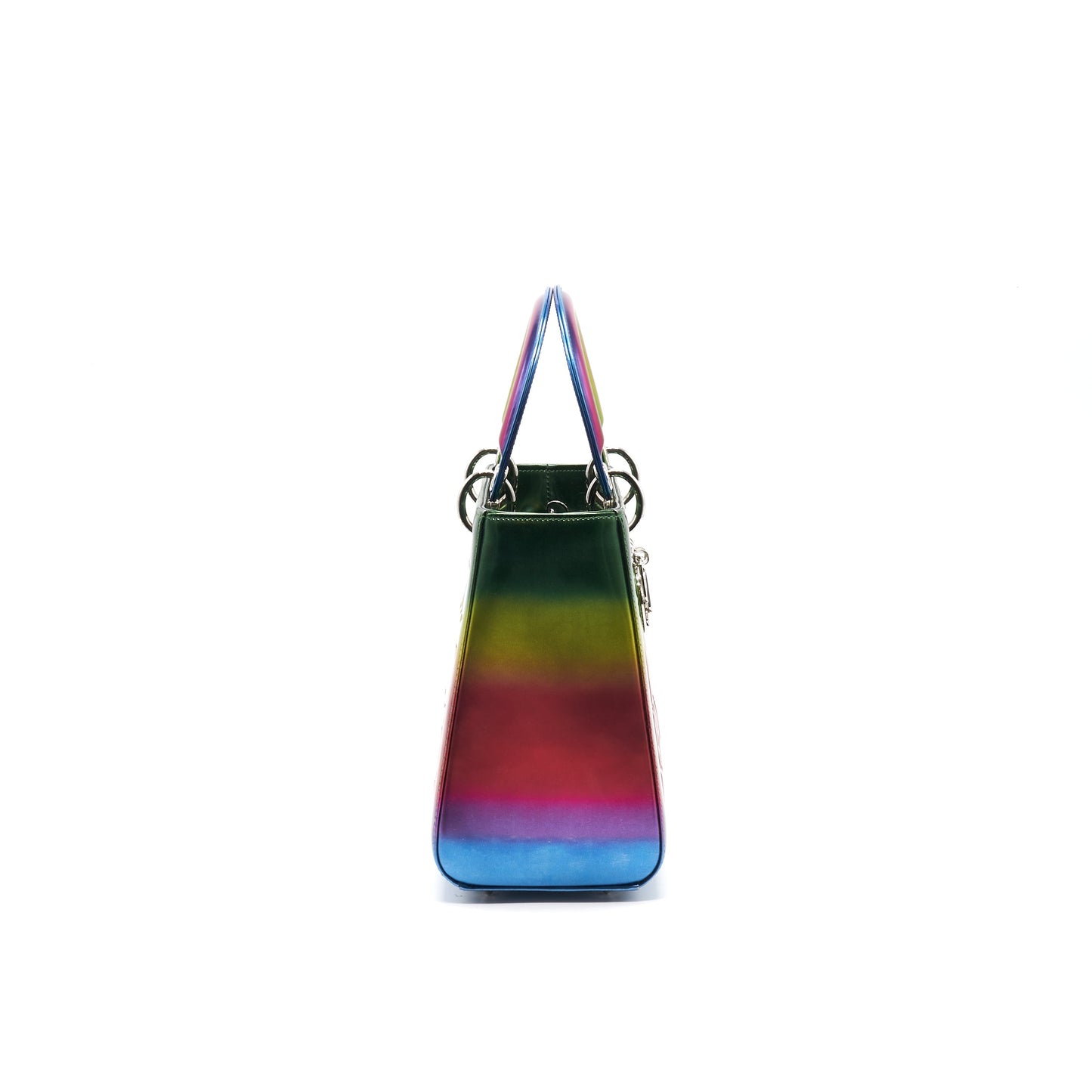 Christian Dior 2017 Limited Edition Lady Art Medium in Metallic Rainbow Calfskin