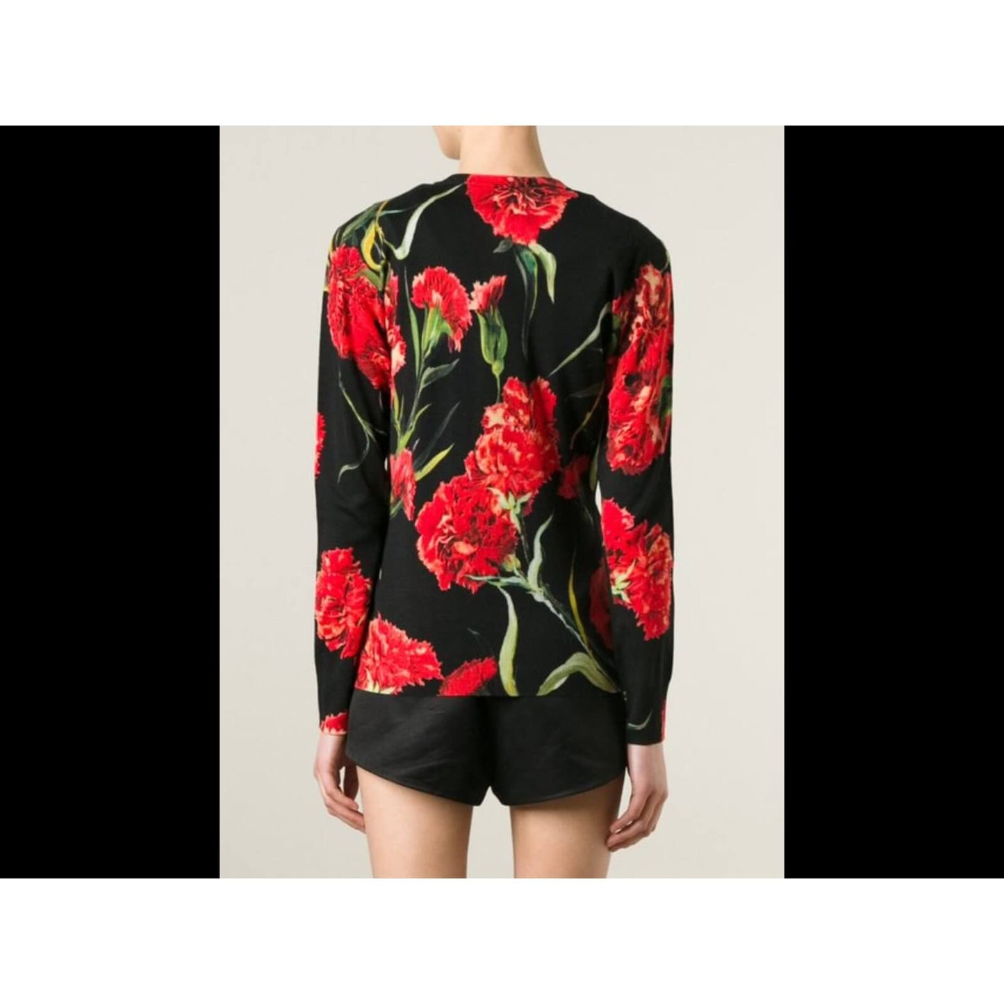 Dolce & Gabbana Knit Floral Button Down Sweater Multicolor