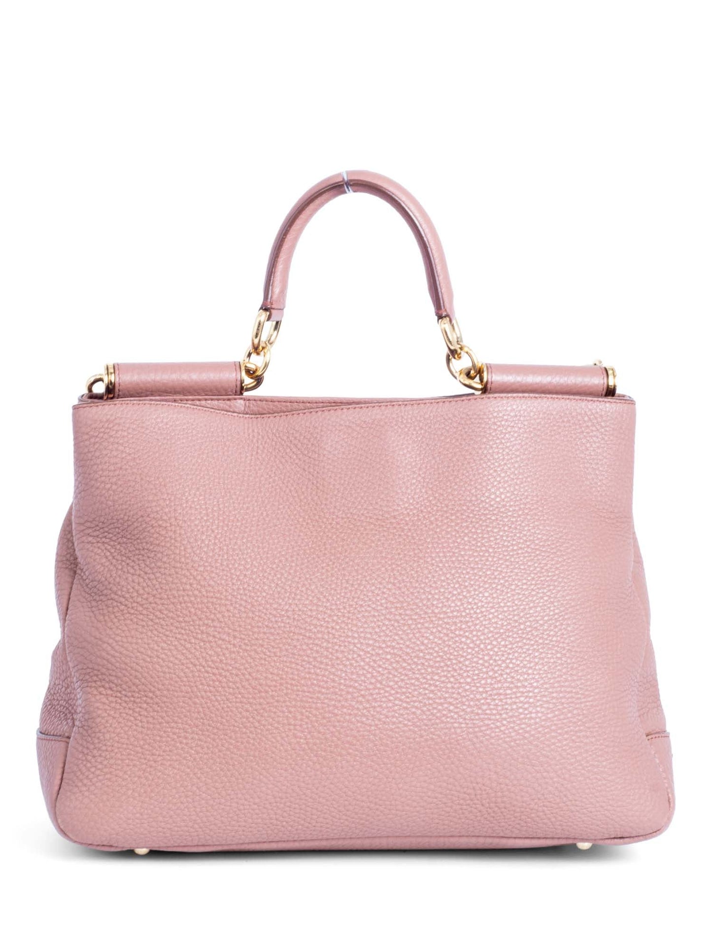 Dolce & Gabbana Leather Miss Sicily Bag Dusty Rose