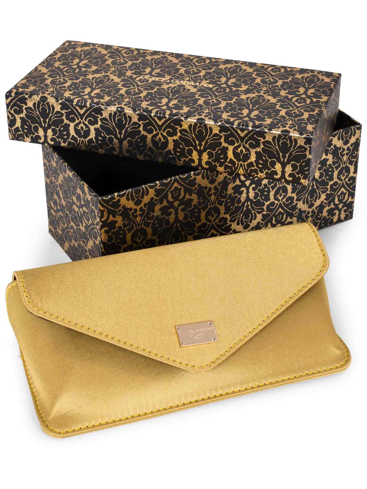 Dolce & Gabbana Mirror Oversized Cat Eye Sunglasses Gold