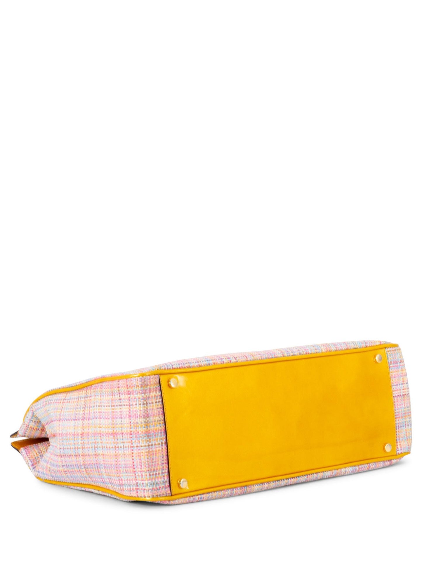 Dolce & Gabbana Raffia Straw Woven Handbag Yellow
