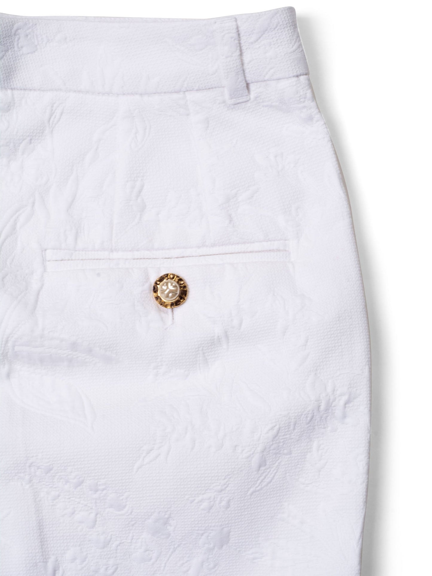 Dolce & Gabbana Runway Cotton Pleated Shorts White
