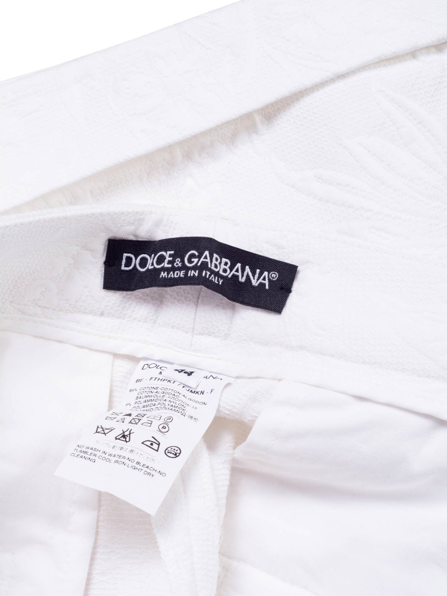 Dolce & Gabbana Runway Cotton Pleated Shorts White