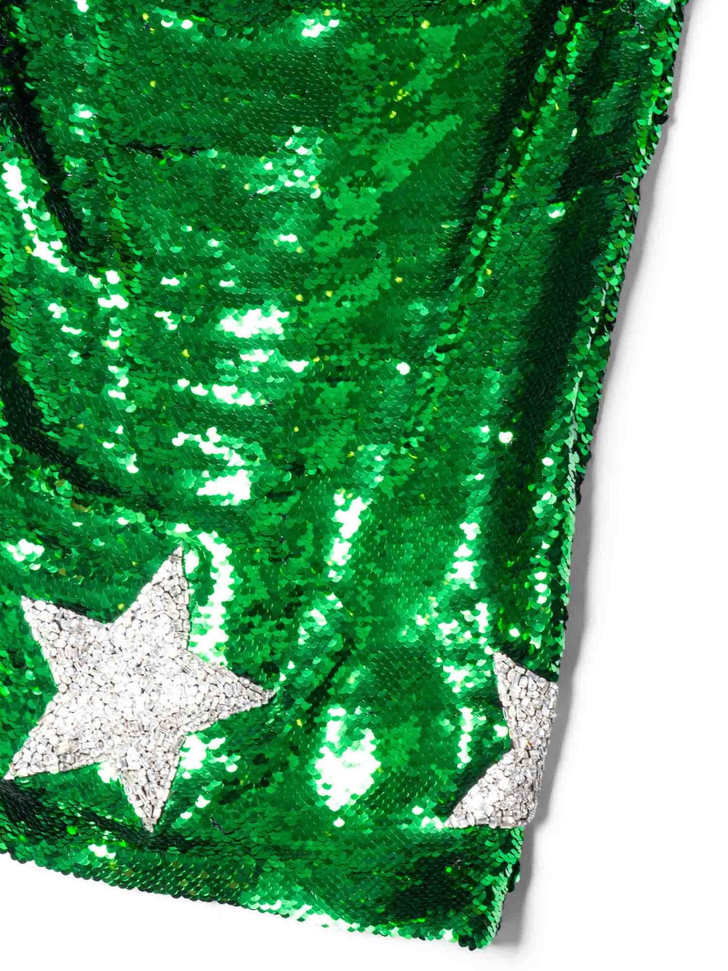 Dolce & Gabbana Special Piece Sequin Star Midi Dress Green