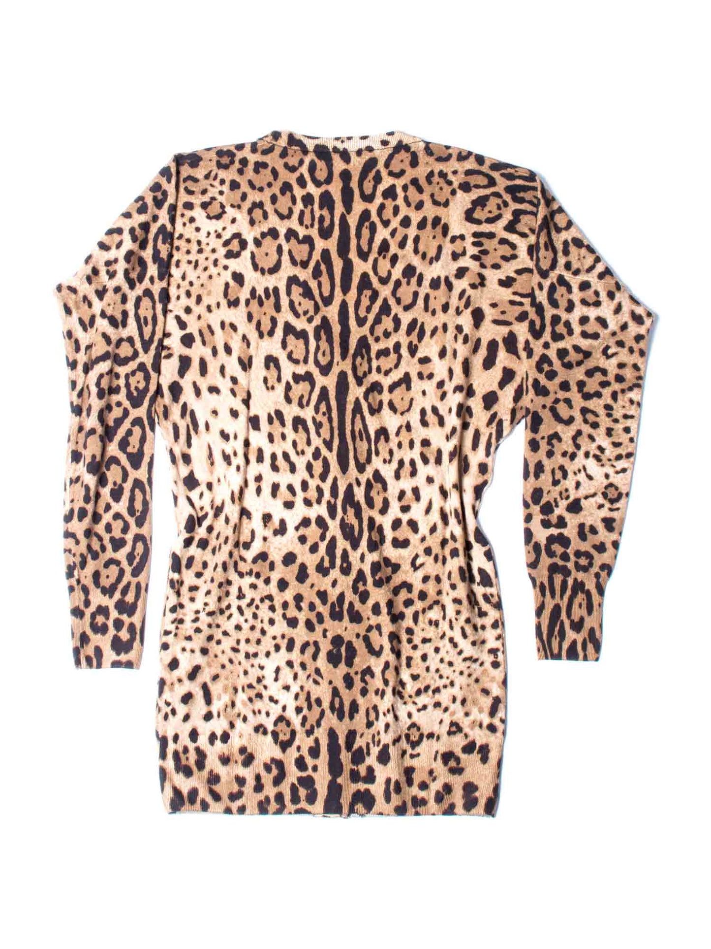 Dolce & Gabbana Wool Animal Print Two Piece Set Brown