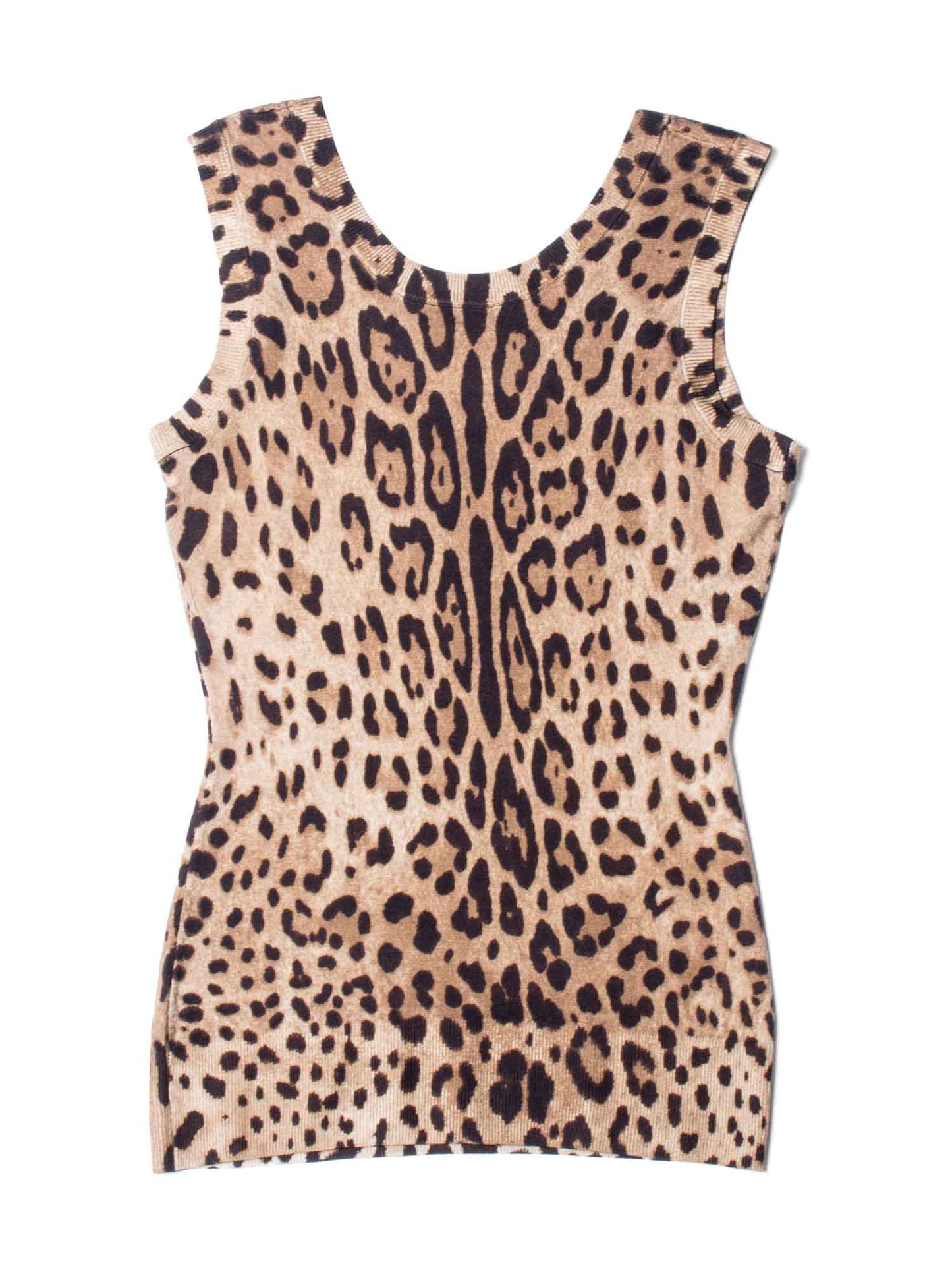 Dolce & Gabbana Wool Animal Print Two Piece Set Brown
