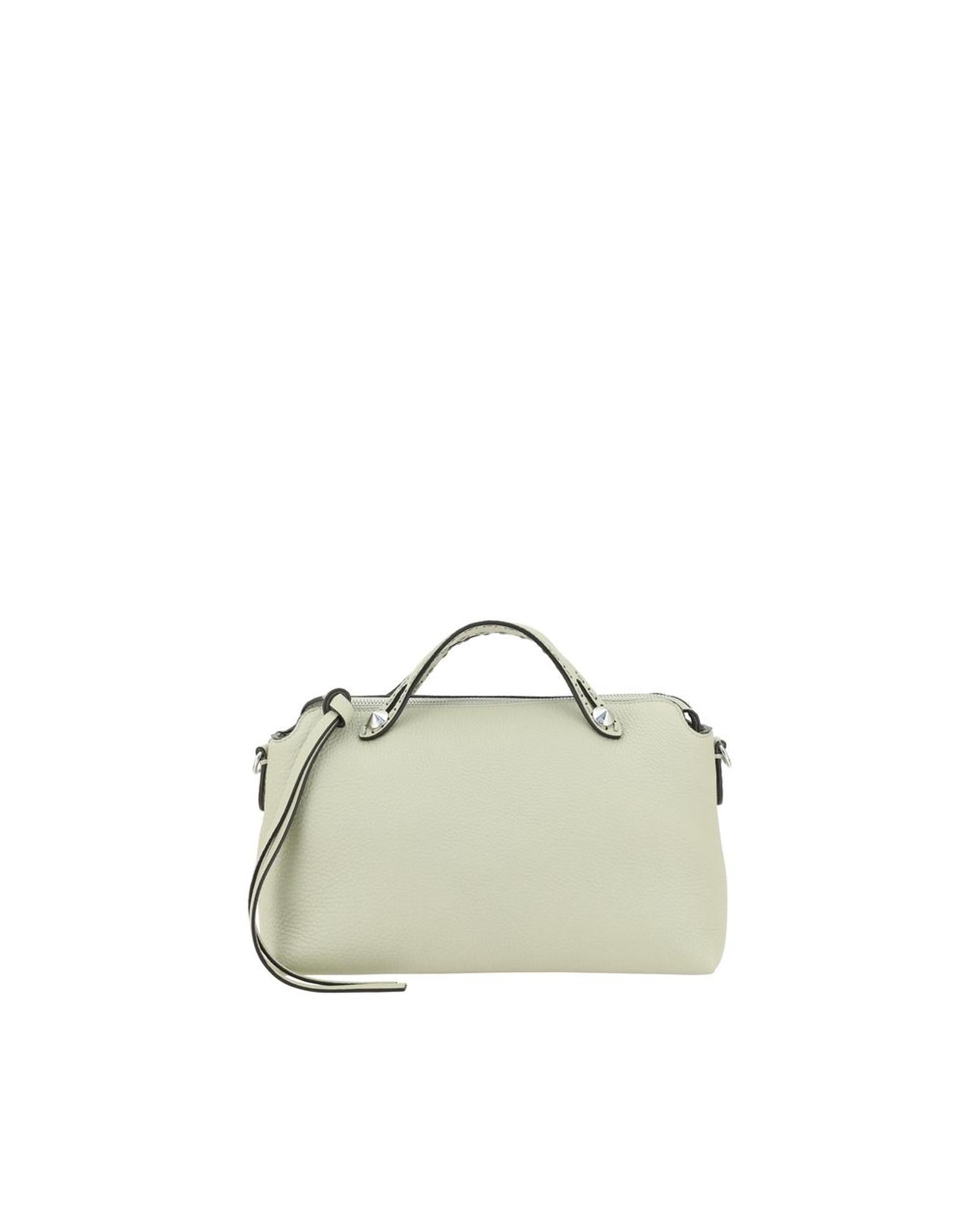 Fendi Kan I Small Leather Zip Bag Women Beige Shoulder Bags ONE SIZE Beige