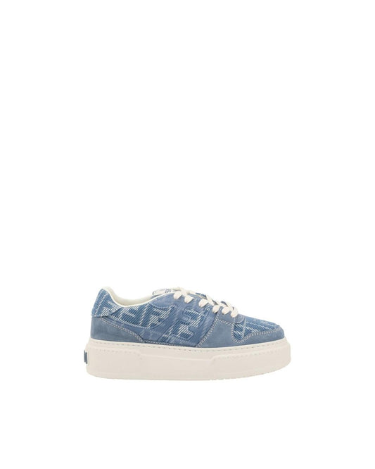 Fendi Flow Denim Platform Sneakers Women Light Blue Light Blue