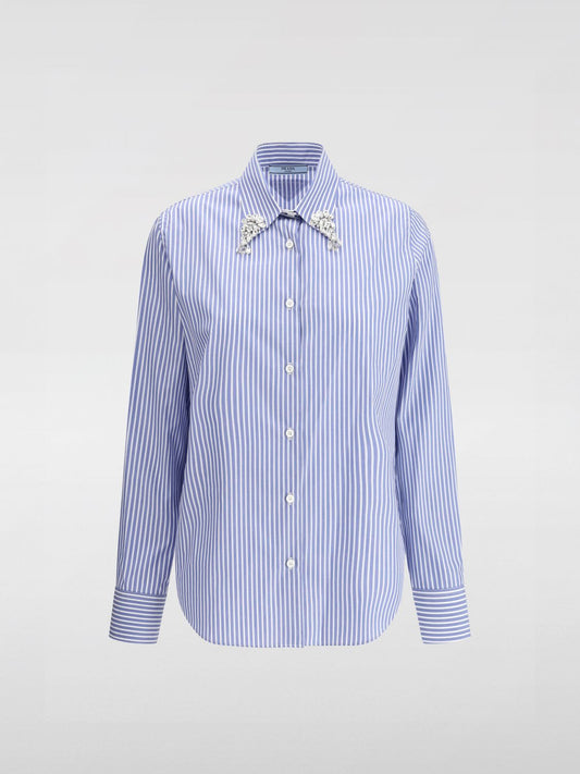Prada Shirt Woman Gnawed Blue