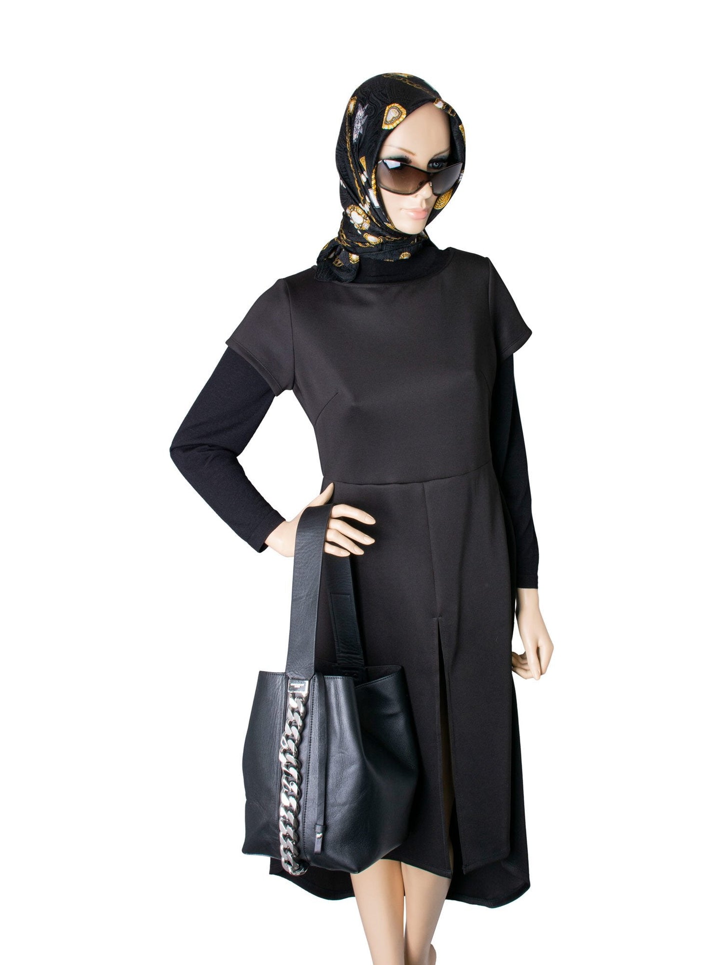 Givenchy Leather Infinity Chain Bucket Bag Black