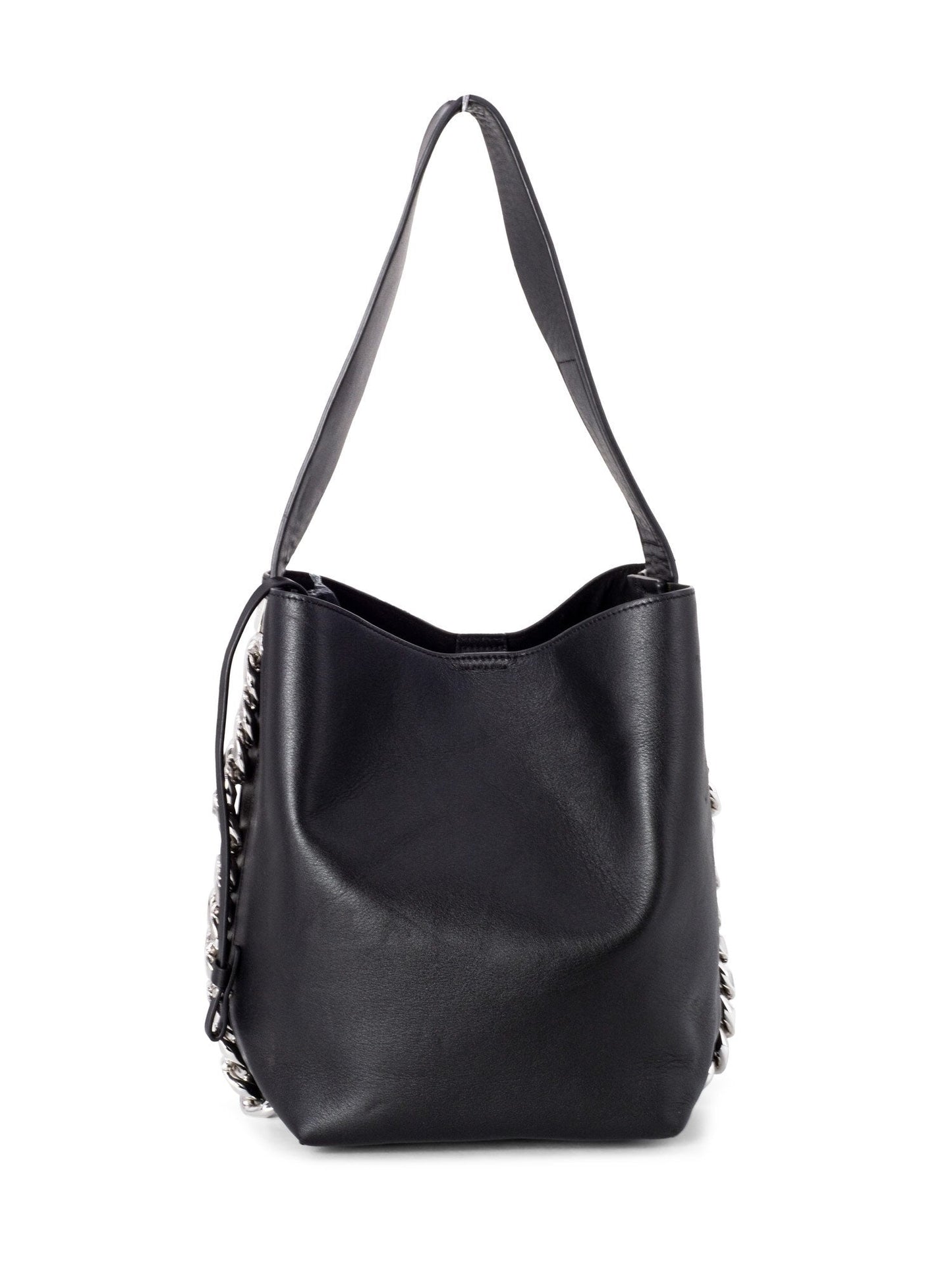 Givenchy Leather Infinity Chain Bucket Bag Black