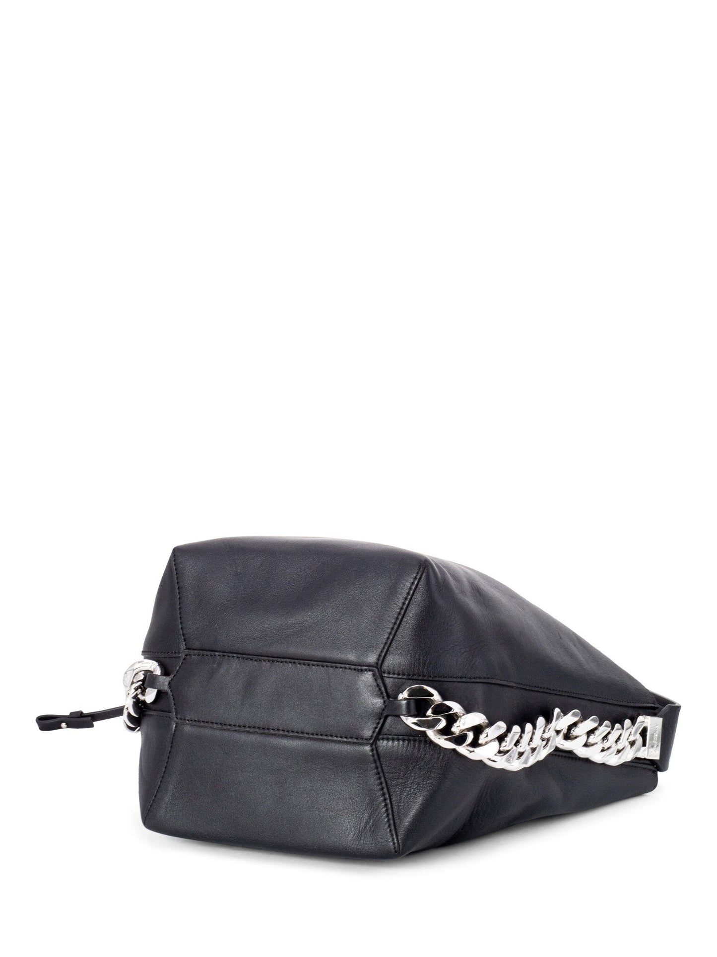 Givenchy Leather Infinity Chain Bucket Bag Black