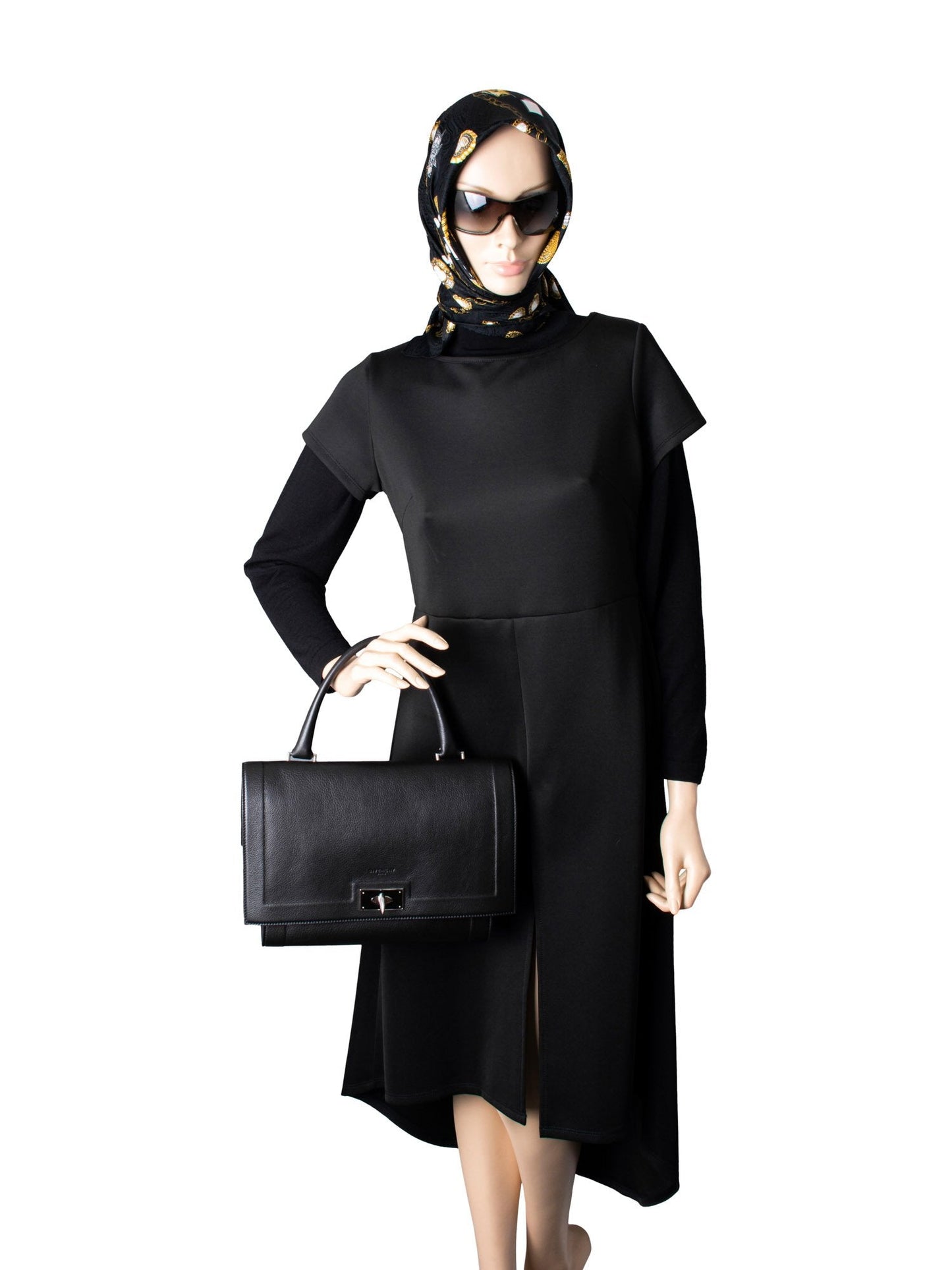 Givenchy Leather Shark Satchel Bag Black