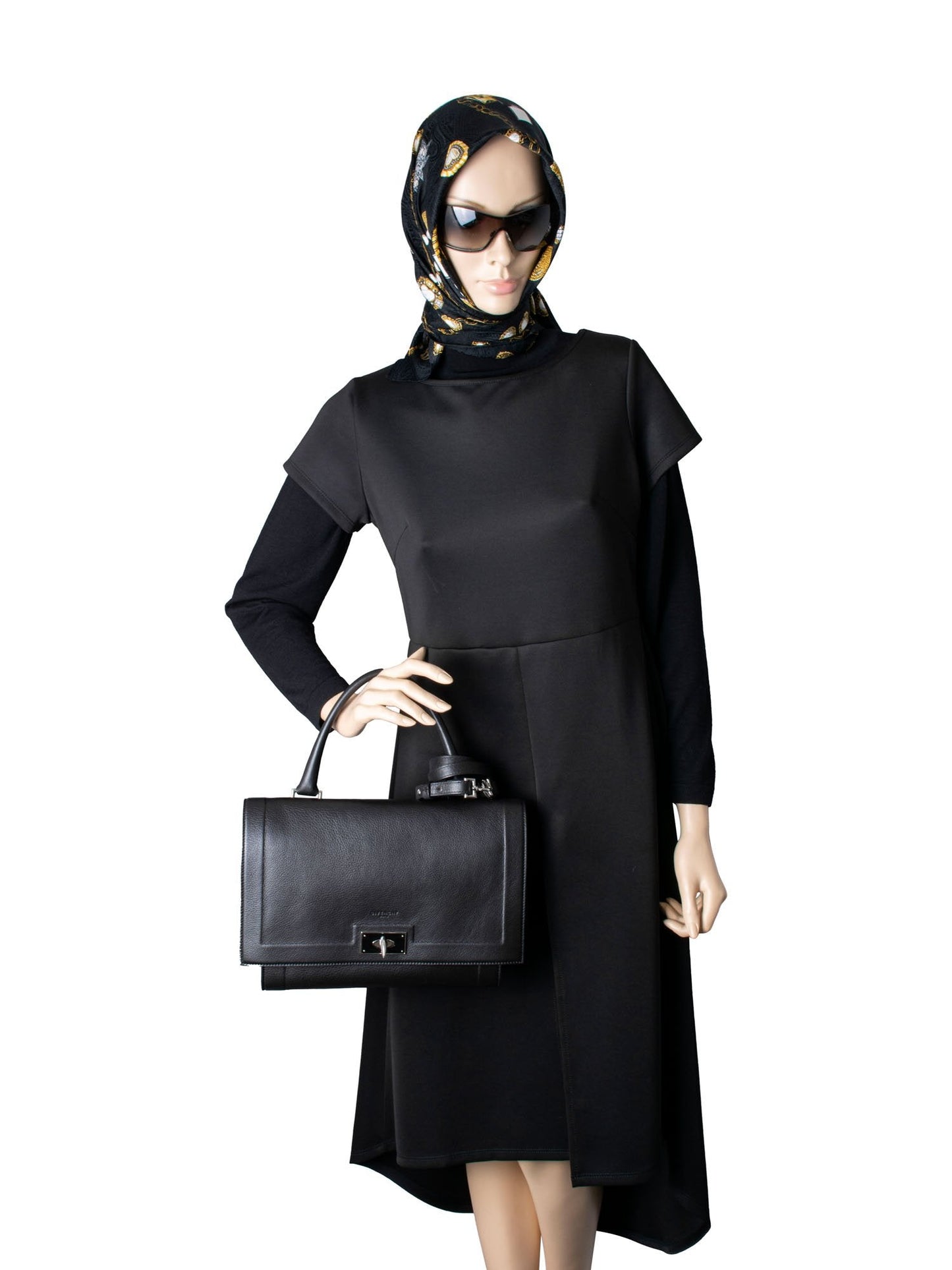 Givenchy Leather Shark Satchel Bag Black