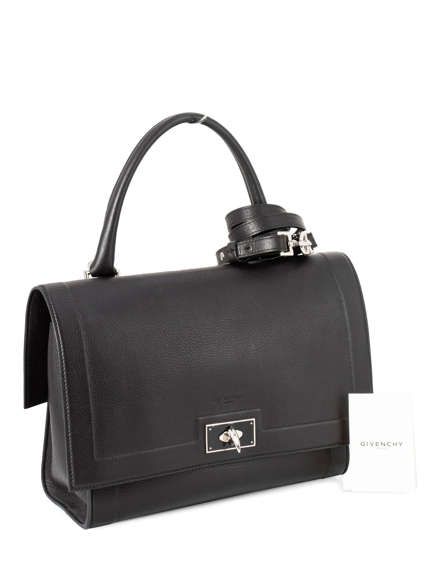 Givenchy Leather Shark Satchel Bag Black