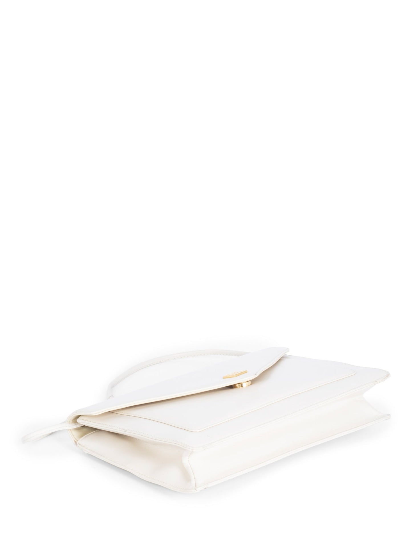 Givenchy Logo Leather Envelope Flap Messenger Bag Ivory
