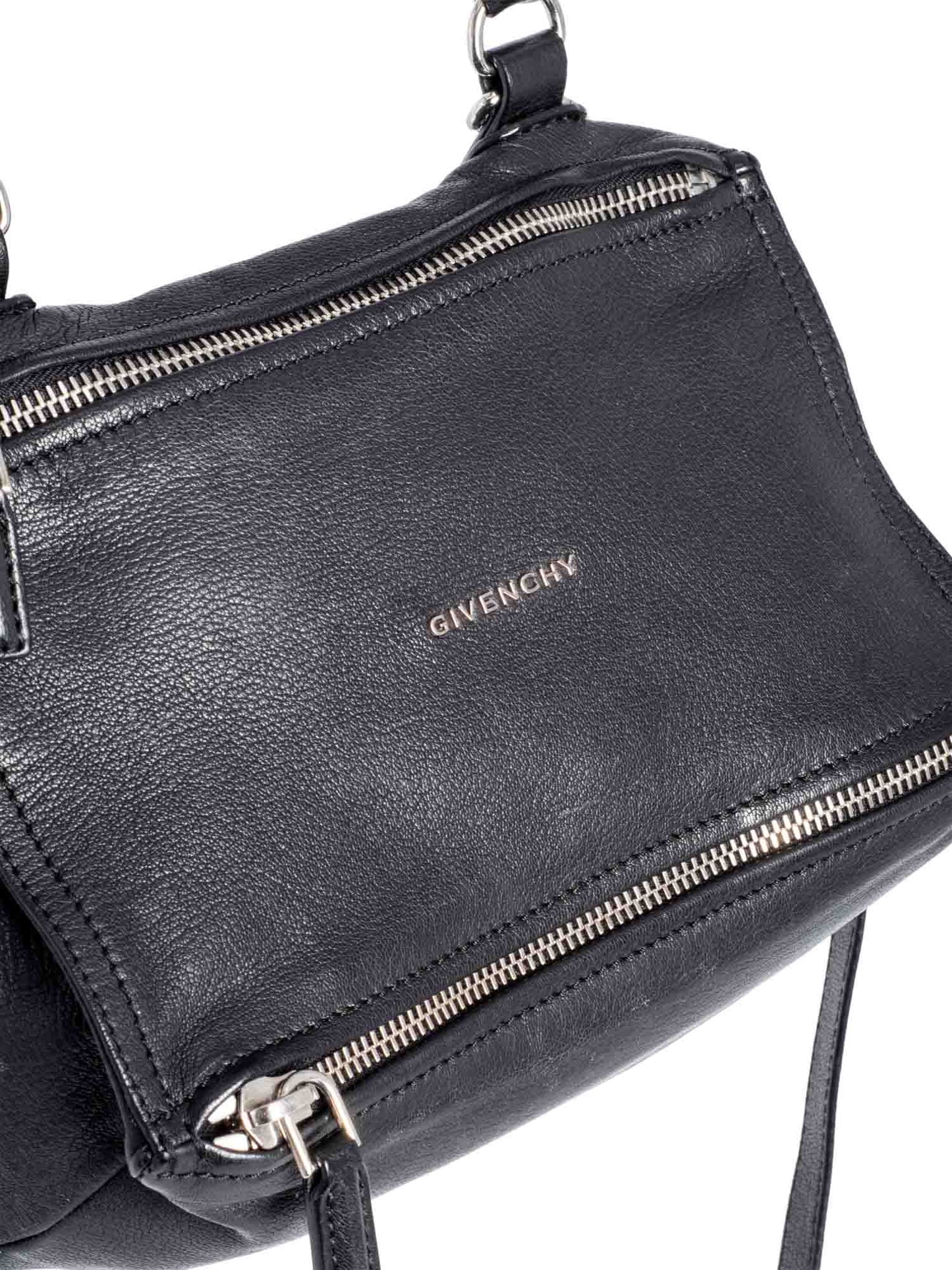 Givenchy Medium Leather Pandora Messenger Bag Black
