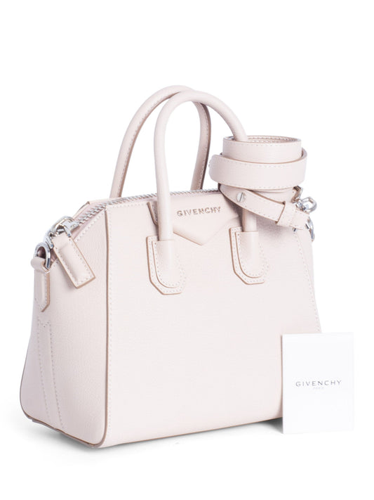 Givenchy Pebbled Leather Small Antigona Bag Pink