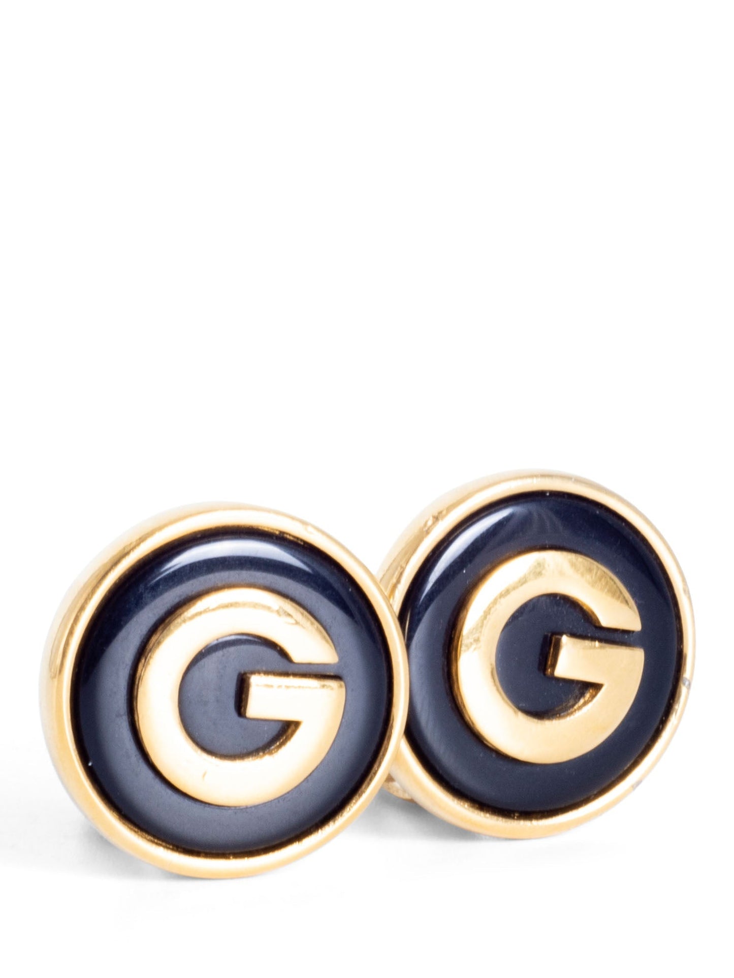 Givenchy Vintage G Logo 24K Gold Plated Clip On Earrings