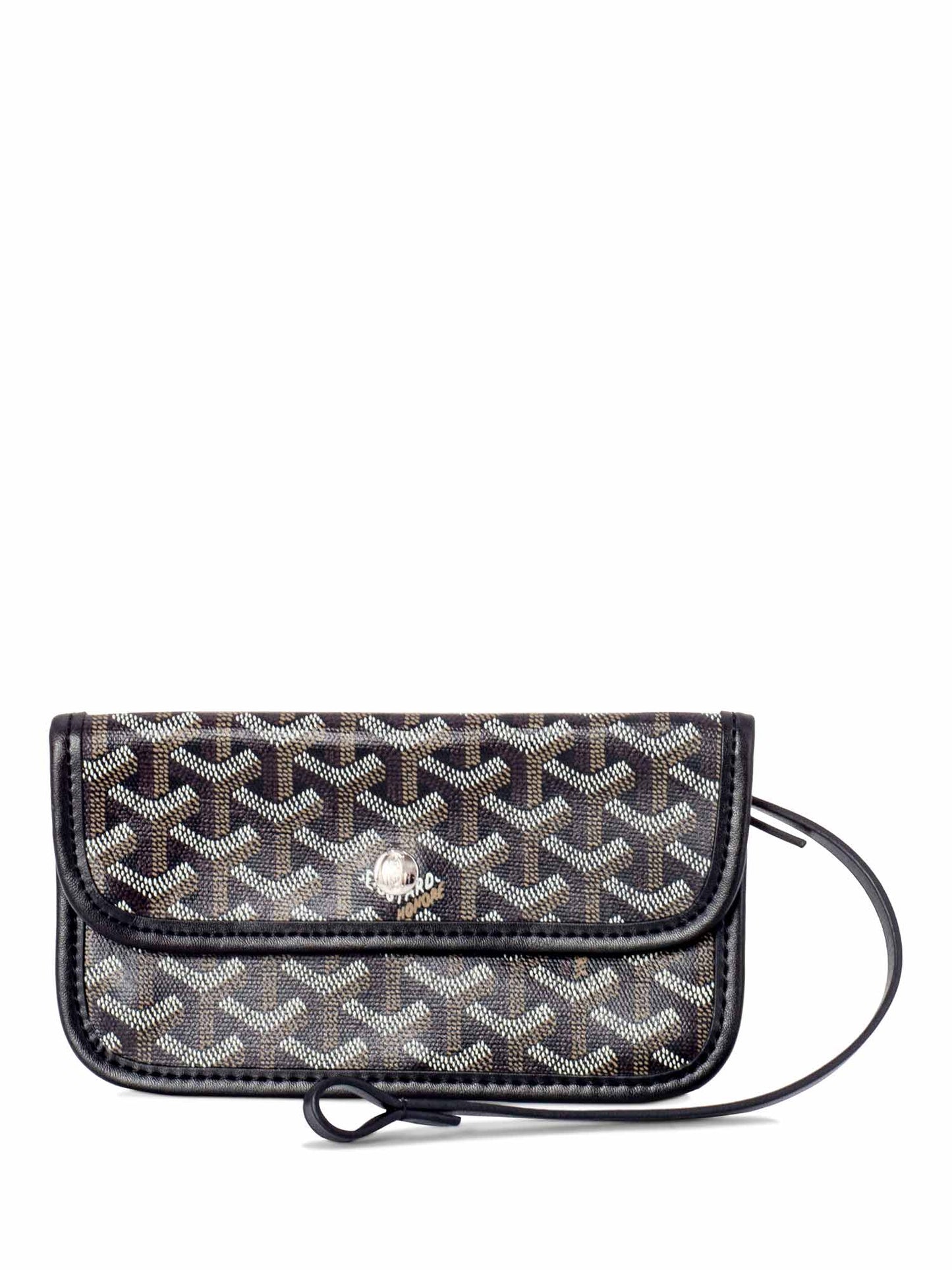 Goyard Monogram Wristlet Pouch Black Blue