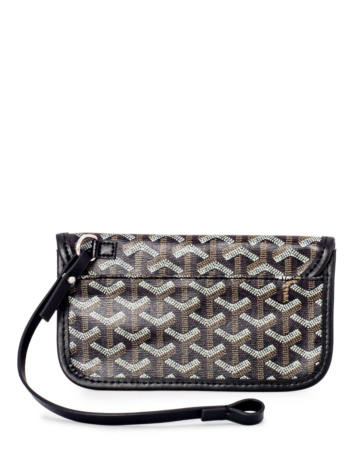 Goyard Monogram Wristlet Pouch Black Blue