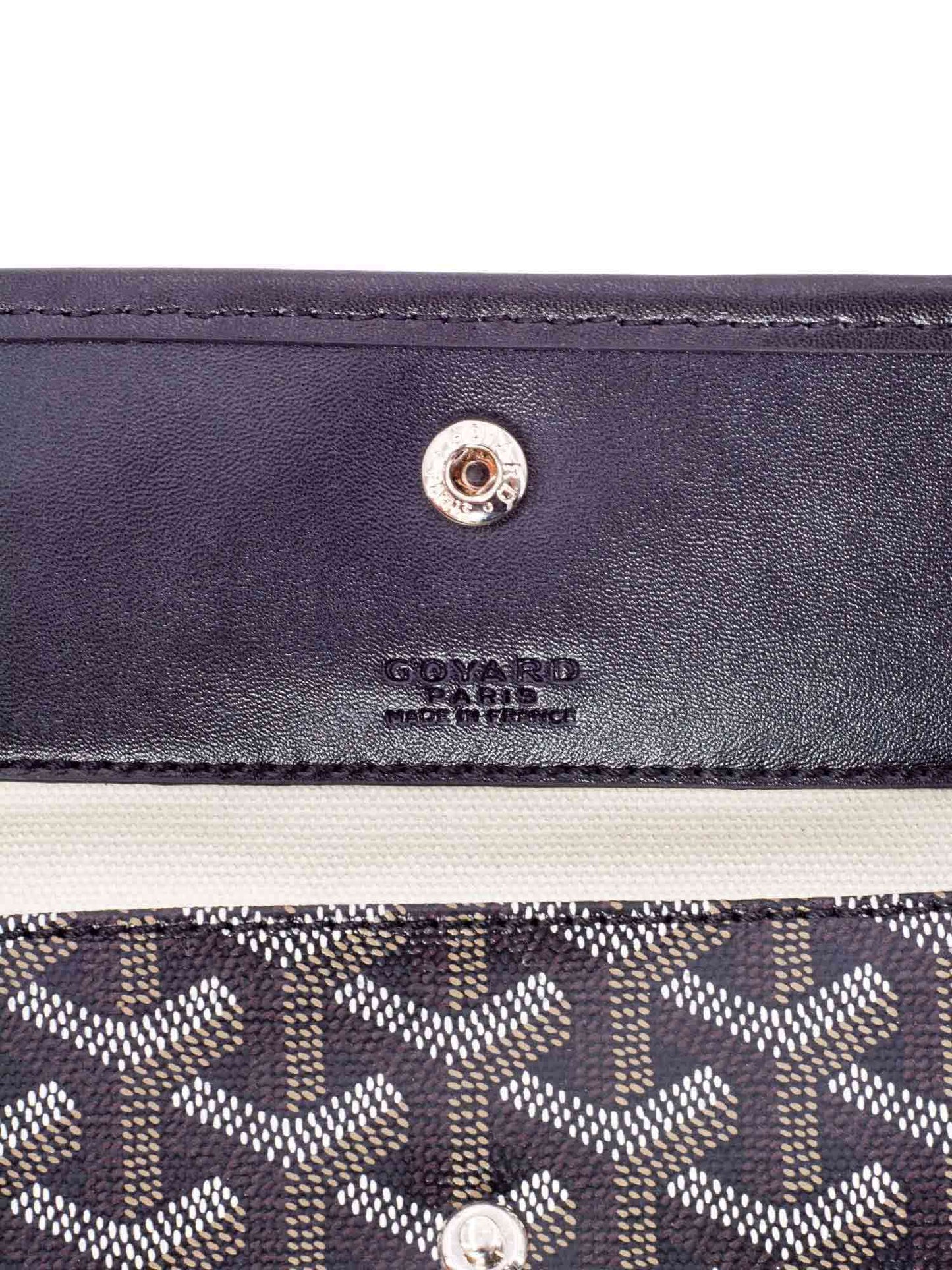 Goyard Monogram Wristlet Pouch Black Blue
