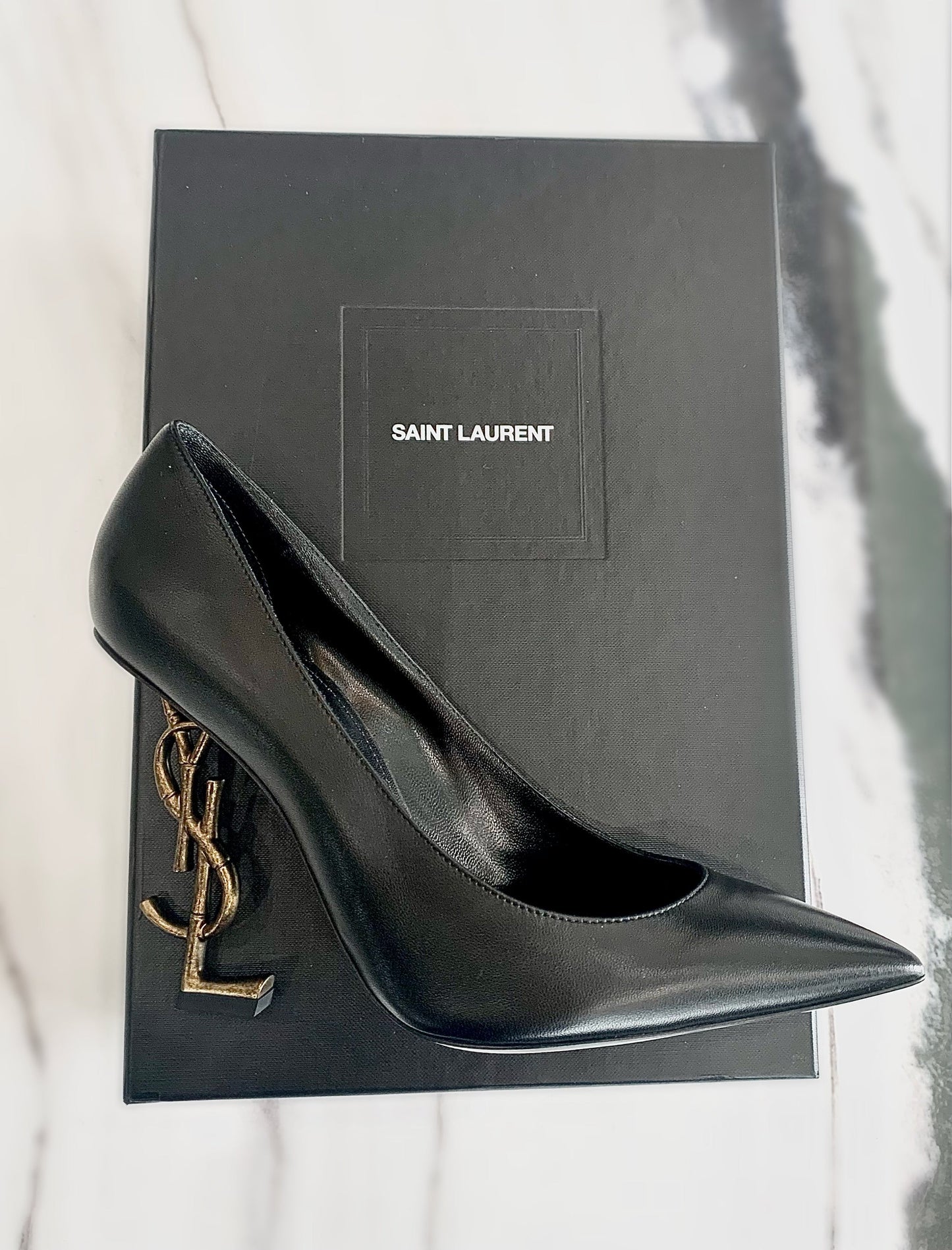 SAINT LAURENT LEATHER OPYUM PUMPS