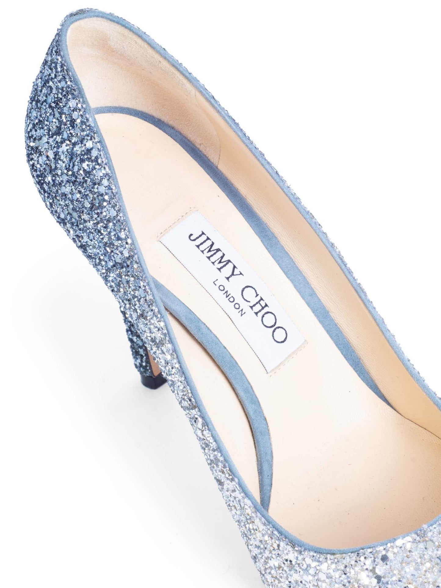 Jimmy Choo Glitter Ombre Pumps Silver