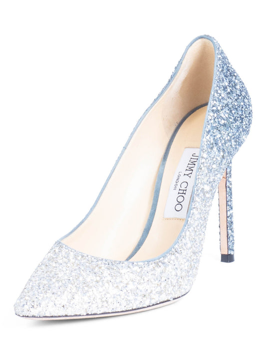 Jimmy Choo Glitter Ombre Pumps Silver