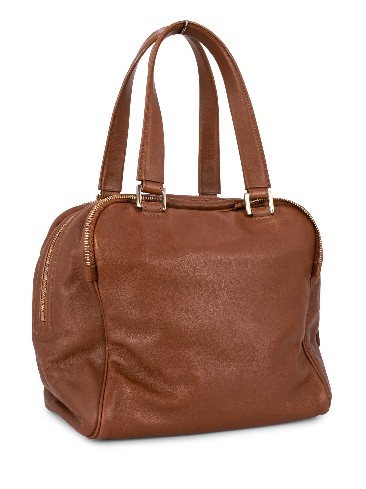 Jimmy Choo Leather Small Justine Bag Brown