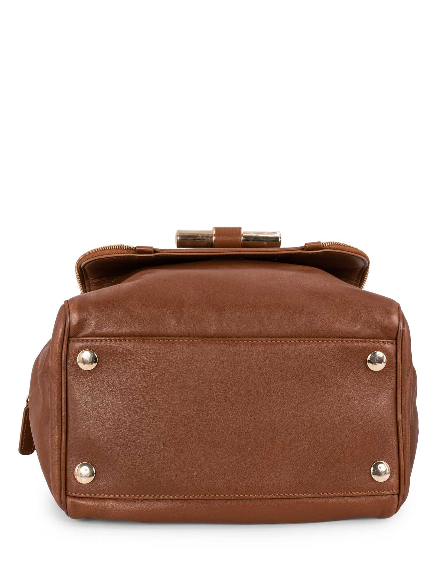 Jimmy Choo Leather Small Justine Bag Brown