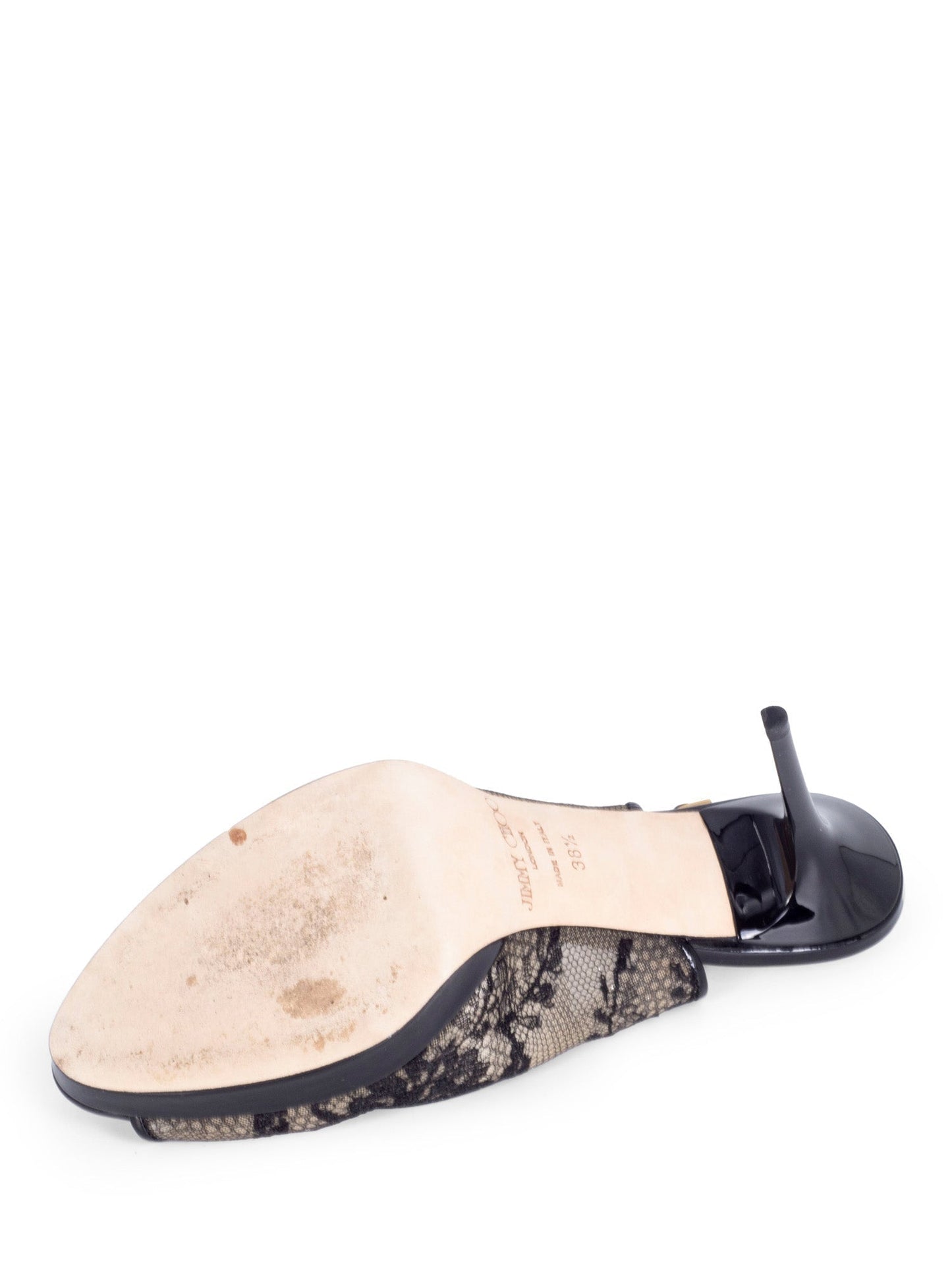Jimmy Choo Patent Leather Lace Platform Shoes Black
