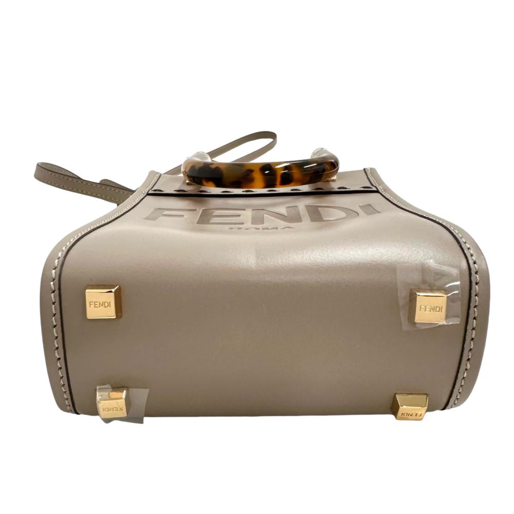 Fendi Sunshine Mini Shopper Leather Bag